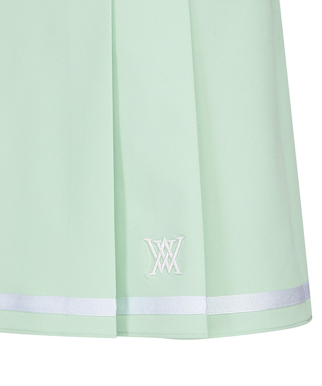 ANEW Golf: Women Half Pleats Under Line Point Skirt - Light Green