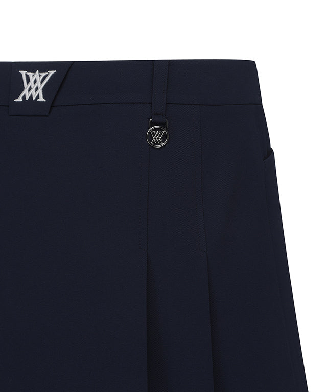 ANEW Golf: Women Half Pleats Under Line Point Skirt - Navy