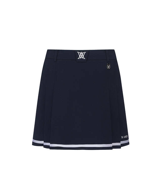 ANEW Golf: Women Half Pleats Under Line Point Skirt - Navy